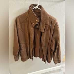 Vintage Thinsulate Wilson's Adventure Bound Brown Leather Jacket Size Women's M
